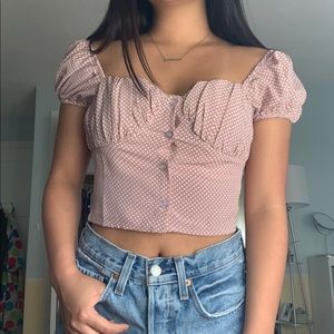 mauve milkmaid top